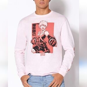 My Hero Academia Anime Men's Officially Kacchan Long Sleeve Tee T-Shirt Size M